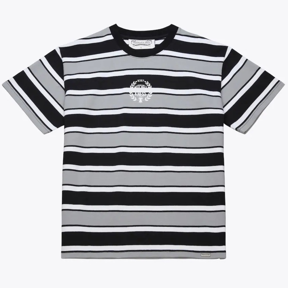 NWT - Mitchell & Ness Men’s Black White & Gray Oversized T-Shirt, Size - M